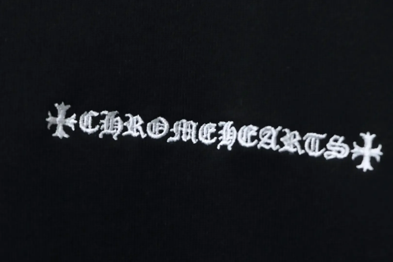 Sweatshirt With Leather Label Cross Embroidery And Round Neck - Image 6