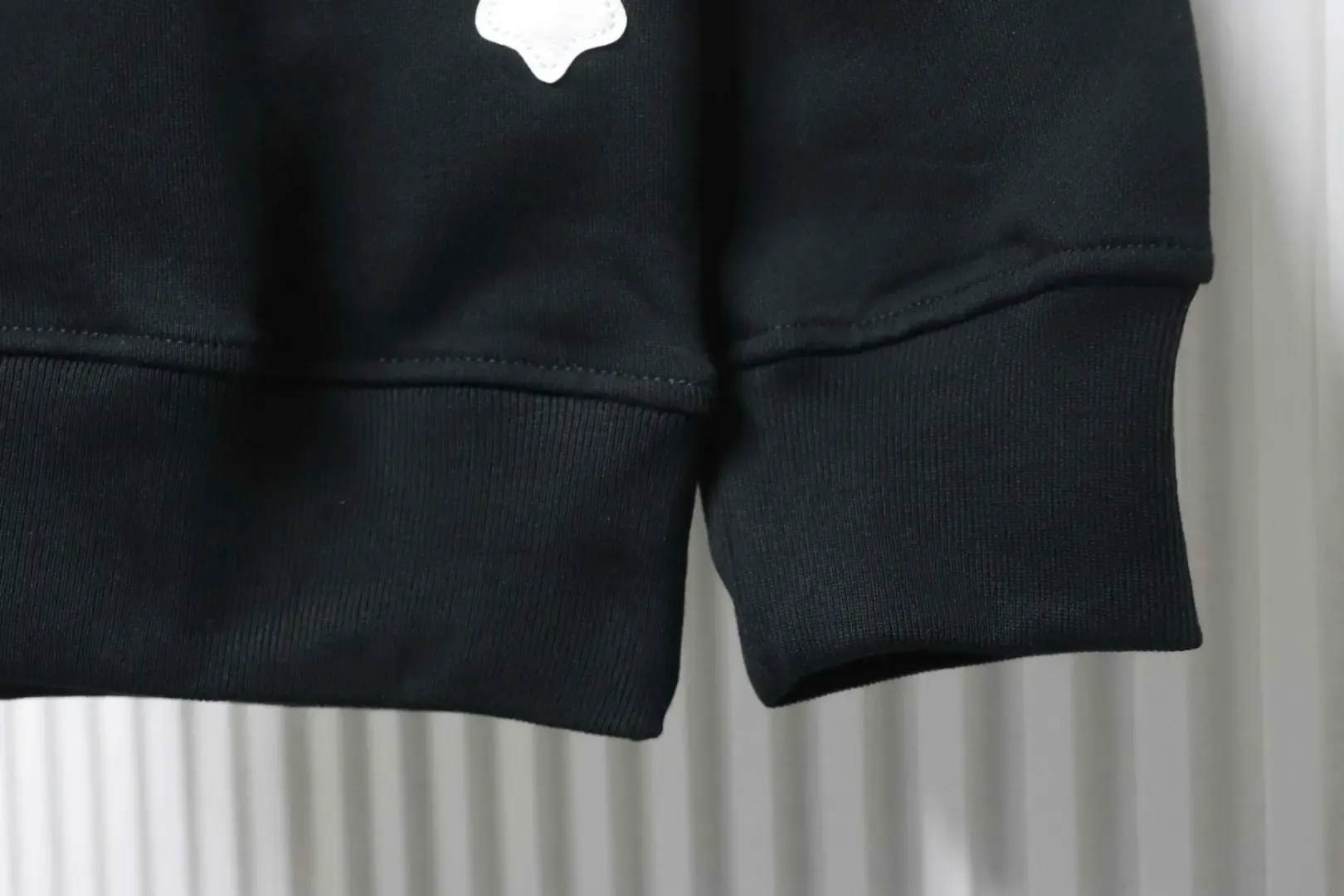 Sweatshirt With Leather Label Cross Embroidery And Round Neck - Image 8