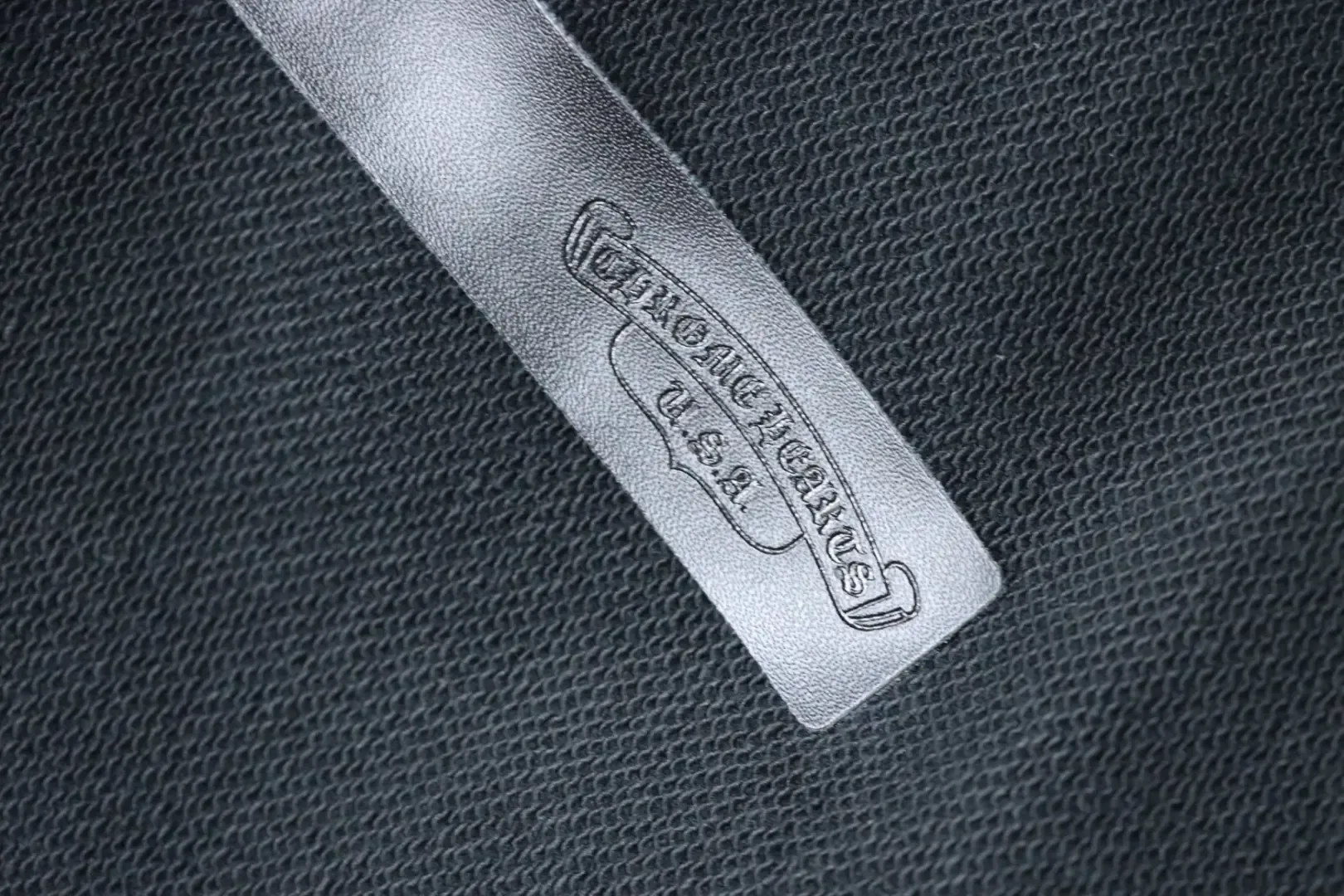 Sweatshirt With Leather Label Cross Embroidery And Round Neck - Image 10