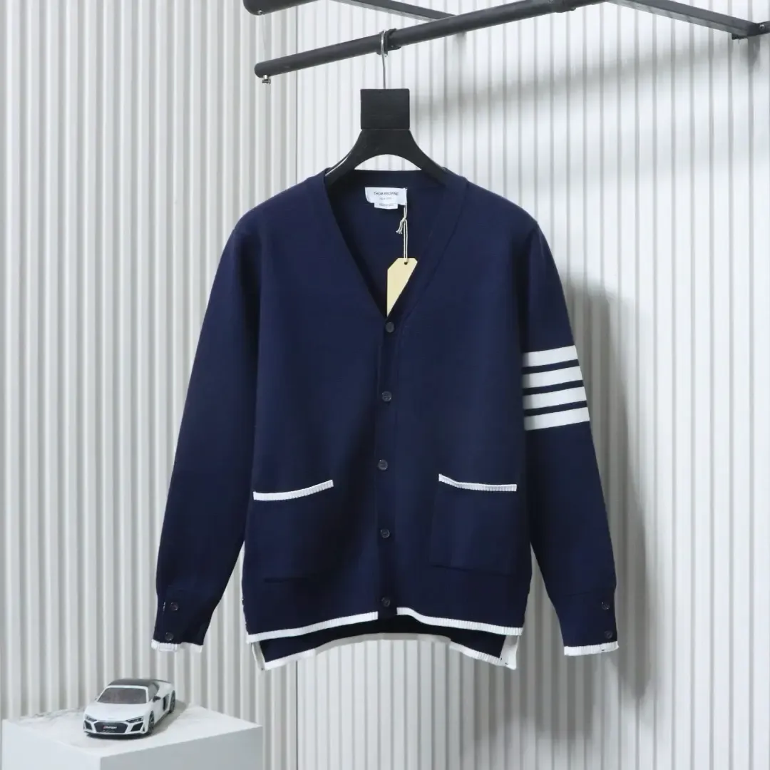 Tom Brown Wool Cardigan Shorter In The Front And Longer In The Back - Image 14