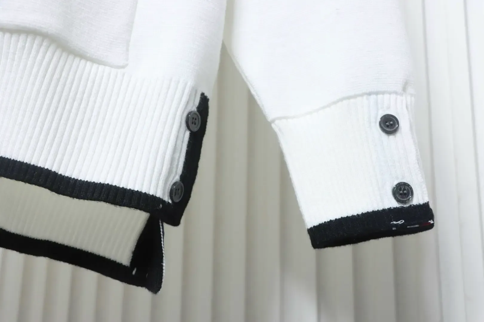 Tom Brown Wool Cardigan Shorter In The Front And Longer In The Back - Image 7