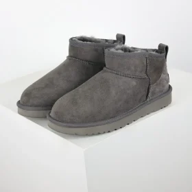 Ugg Mini Shoes With A Thin Sole Short 1.5 Cm Grey