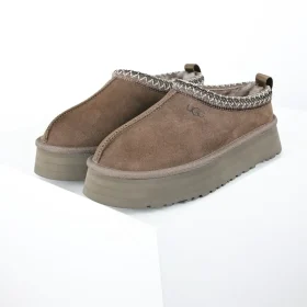 Ugg Tazz Snow Boots In Ethnic Style With Thin Sole Brown