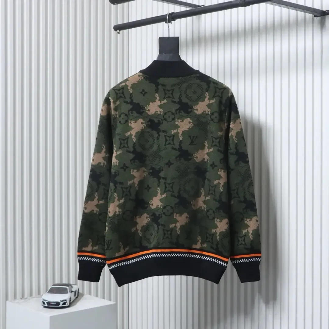 Western Cowboy Jacquard Cardigan With Camouflage Pattern - Image 2