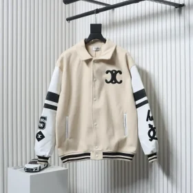 XXL Celine Runway Patchwork Baseball Jacket