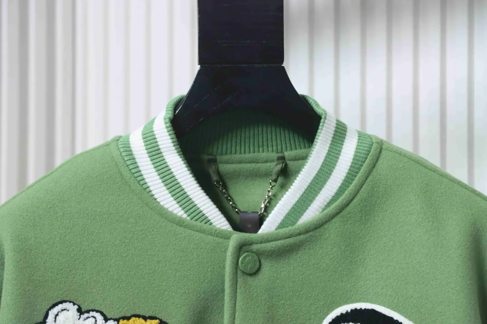 Zhang Zai Embroidered Patchwork Baseball Jacket - Image 3