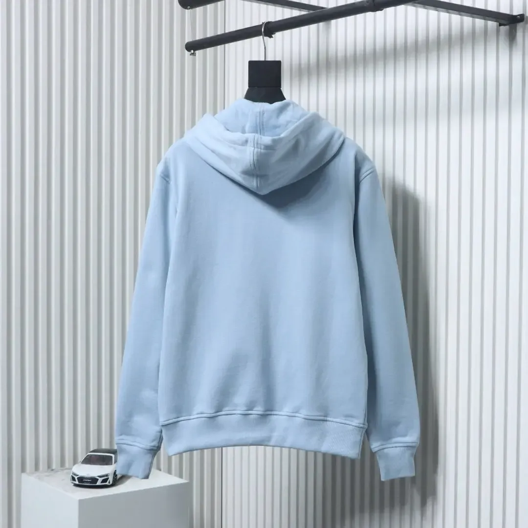 AMI Paris Hooded Jacket With Heart Embroidery And Zipper Closure - Image 2