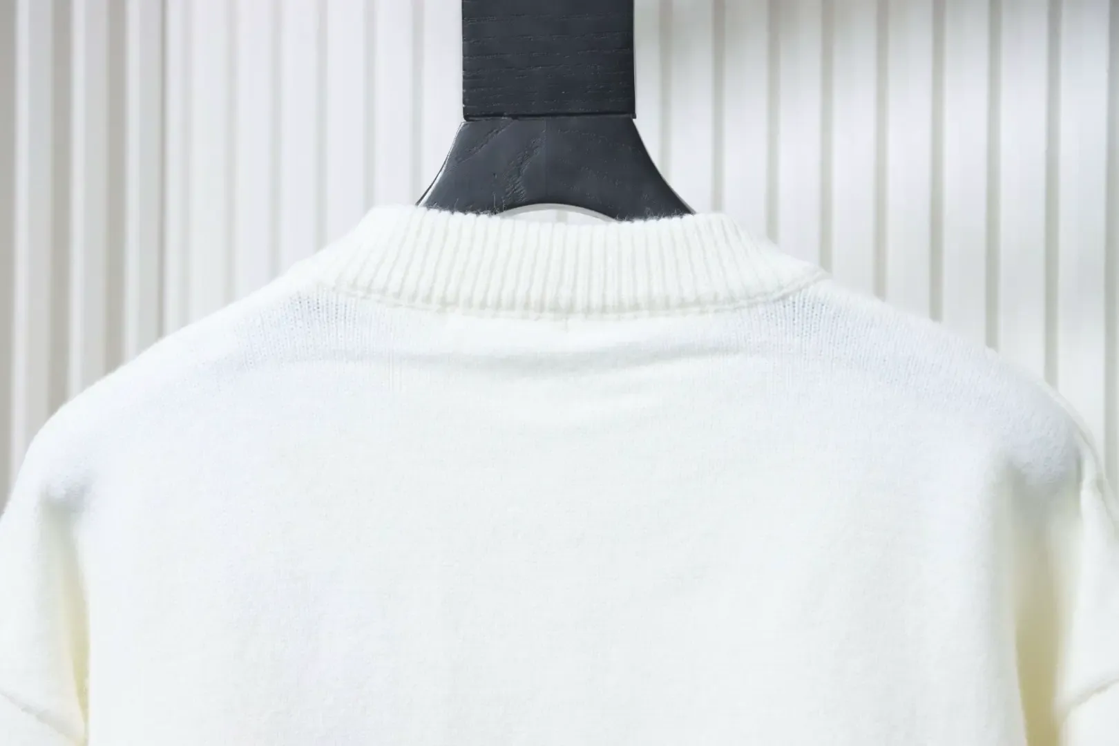 AMI Sweater In A Minimalist French Style With A Round Neckline And A Silver Heart Logo - Image 7