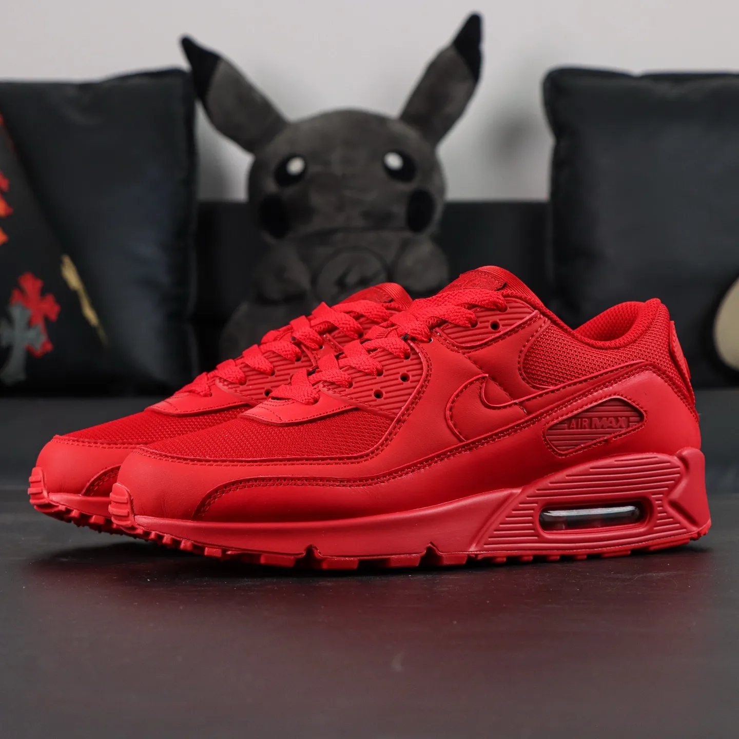Air Max 90 Triple Red Mens Shoes - etkick reps