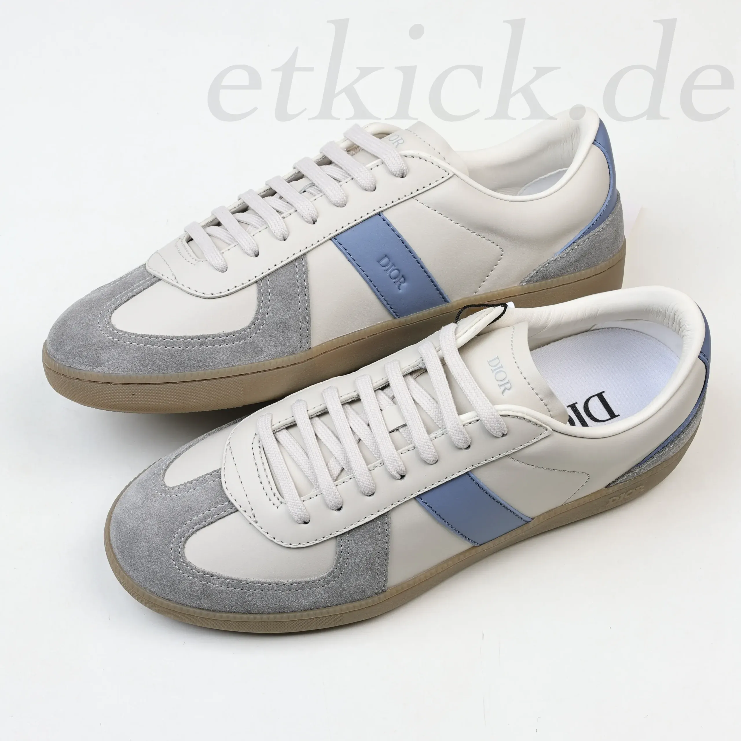 B01 Matchpoint Sneakers Gray And White Smooth Calfskin - Image 6