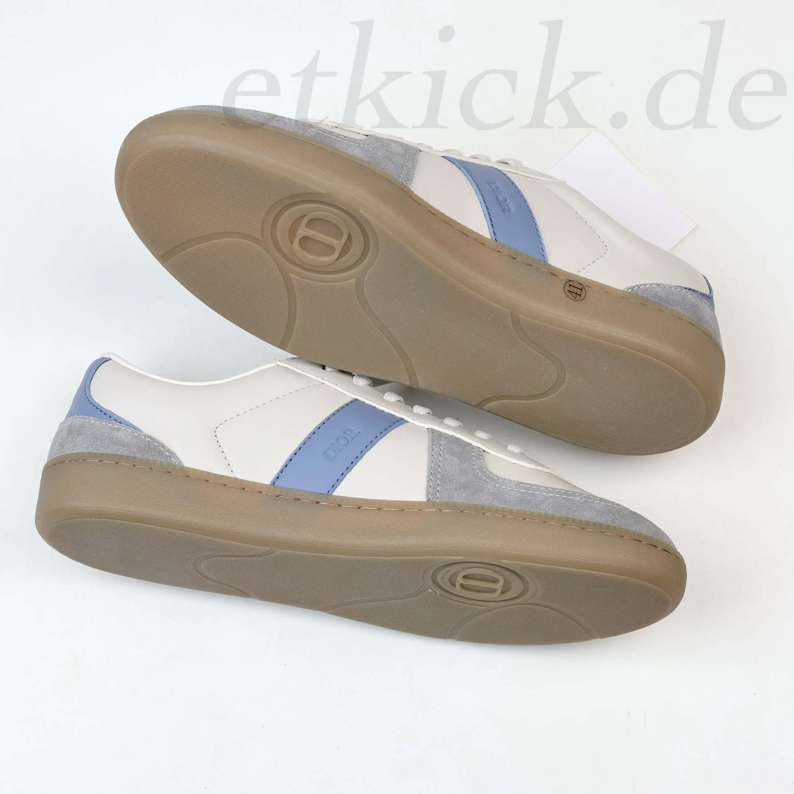 B01 Matchpoint Sneakers Gray And White Smooth Calfskin - Image 9