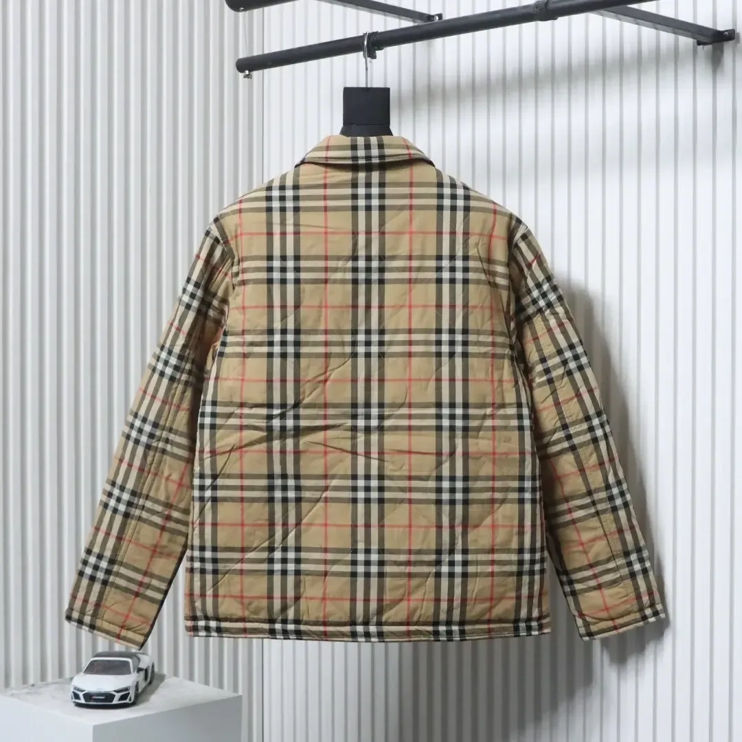 B0rb1erry Checked Reversible Cotton Coat - Image 2