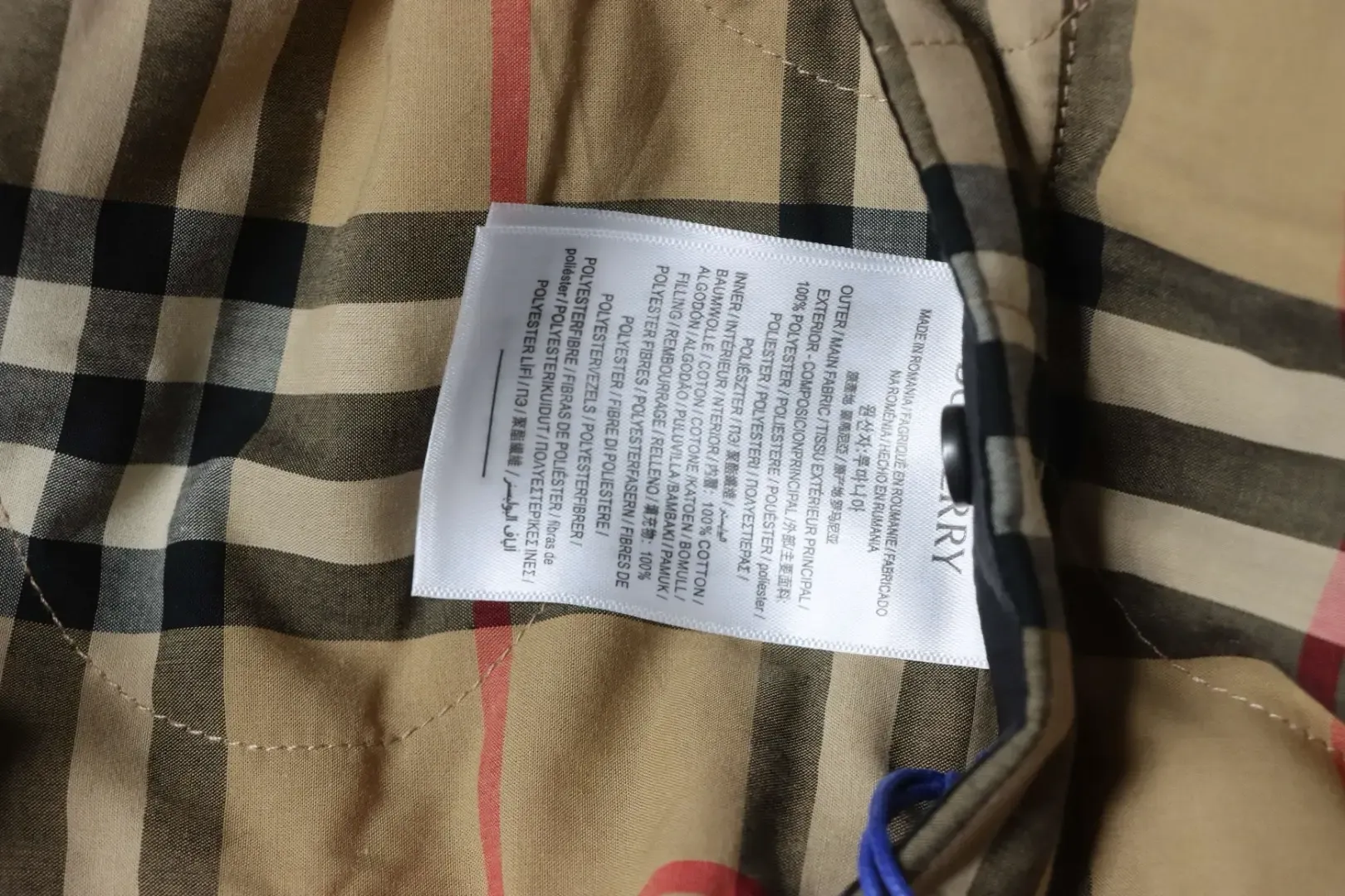 B0rb1erry Checked Reversible Cotton Coat - Image 11
