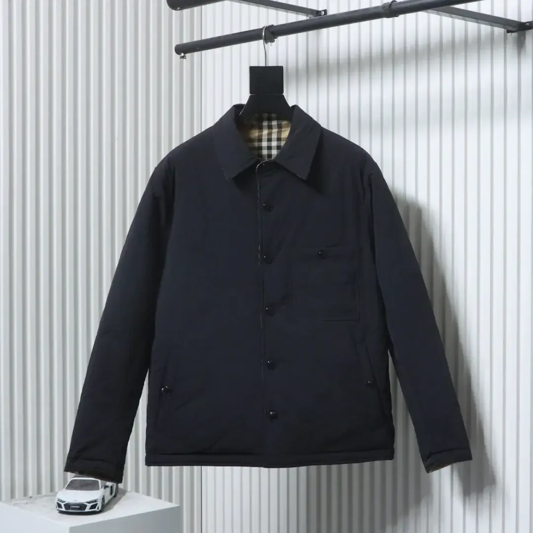 B0rb1erry Checked Reversible Cotton Coat - Image 3