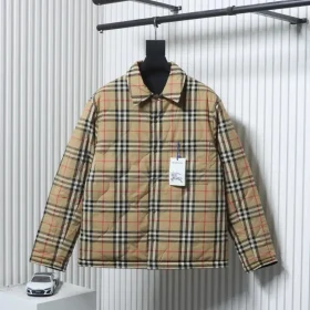 B0rb1erry Checked Reversible Cotton Coat