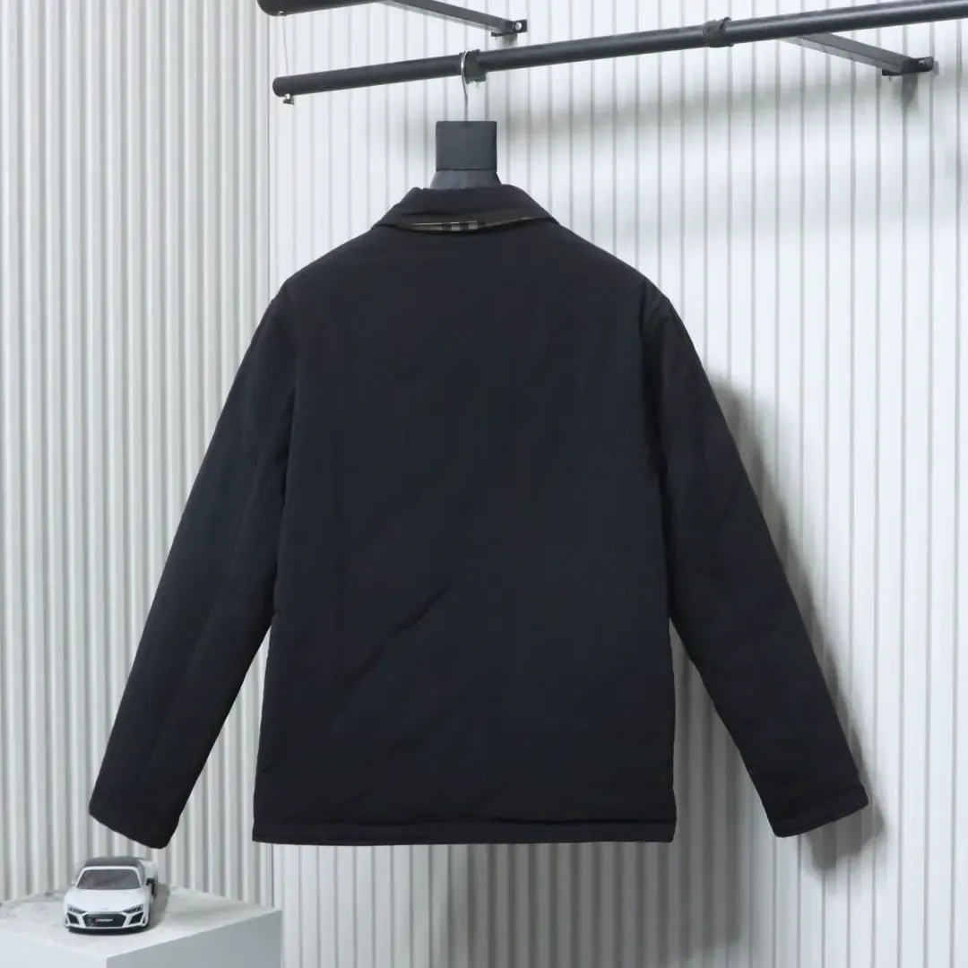 B0rb1erry Checked Reversible Cotton Coat - Image 4