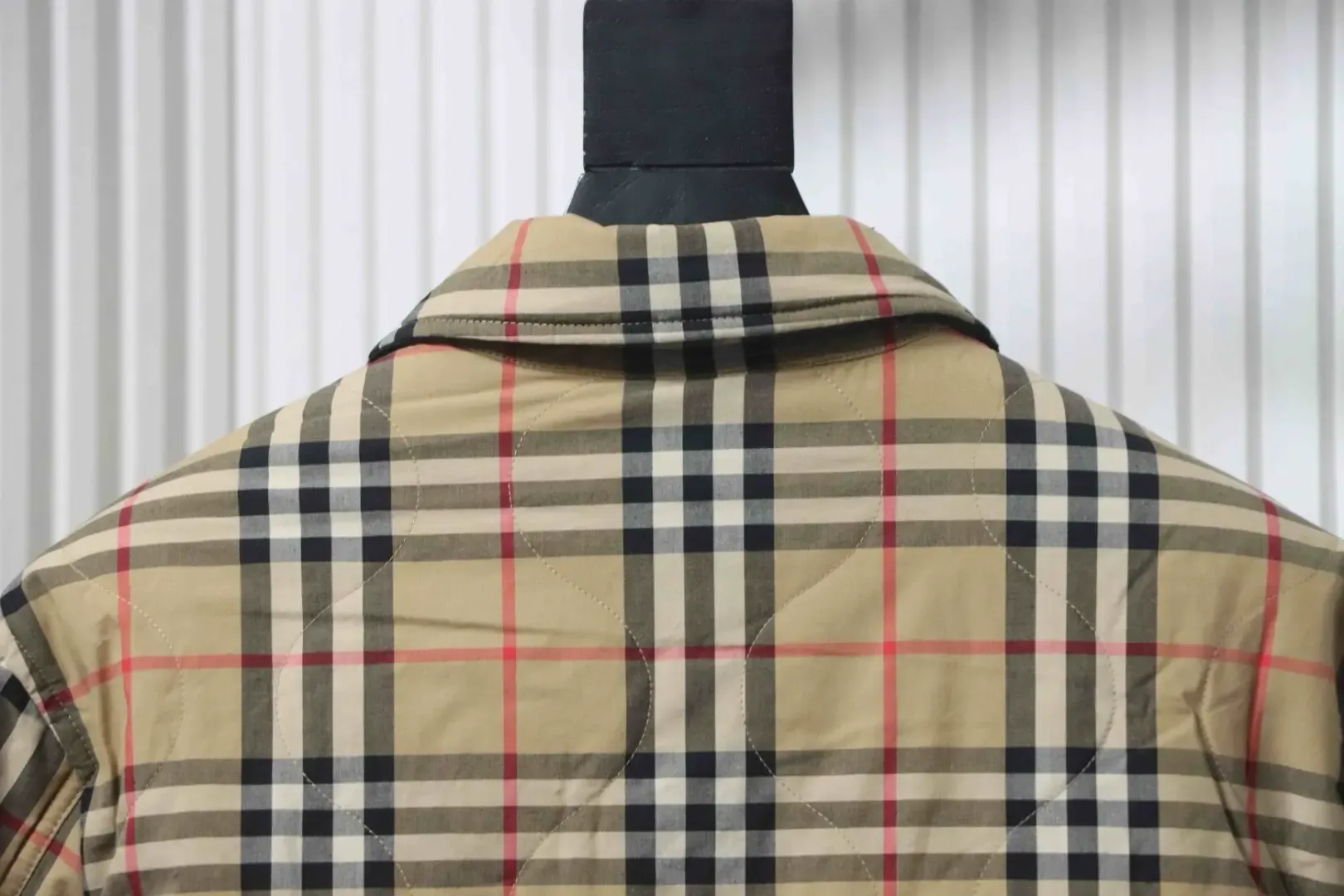 B0rb1erry Checked Reversible Cotton Coat - Image 7