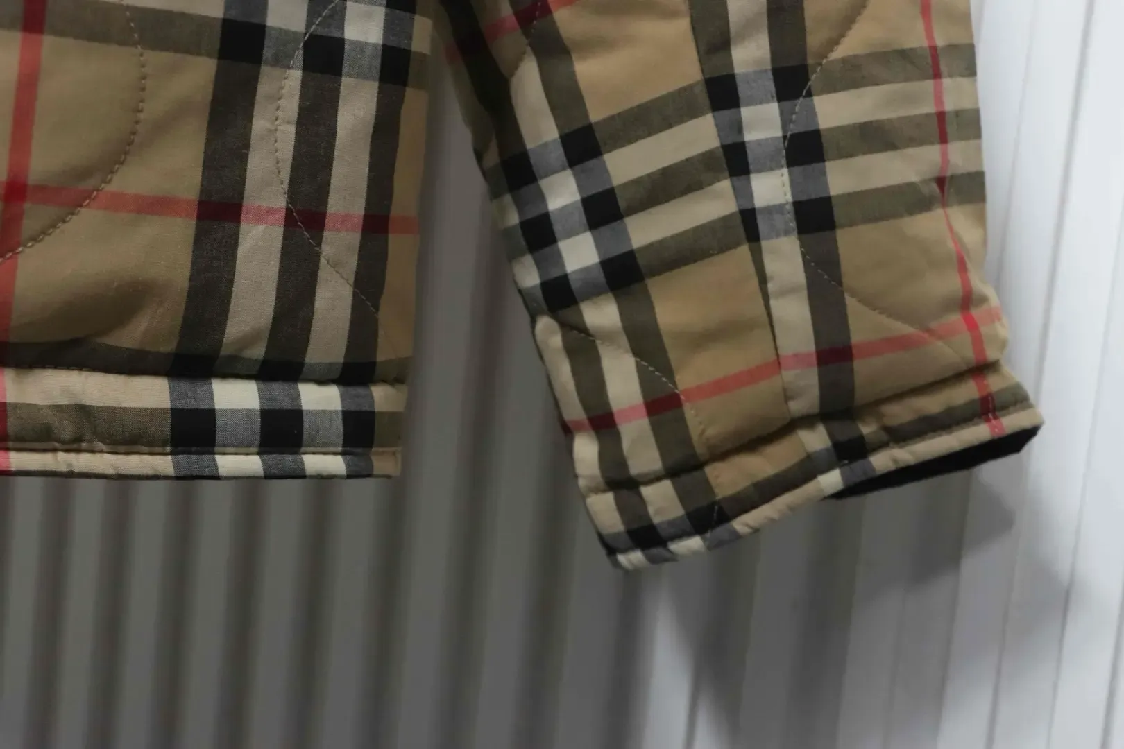 B0rb1erry Checked Reversible Cotton Coat - Image 9