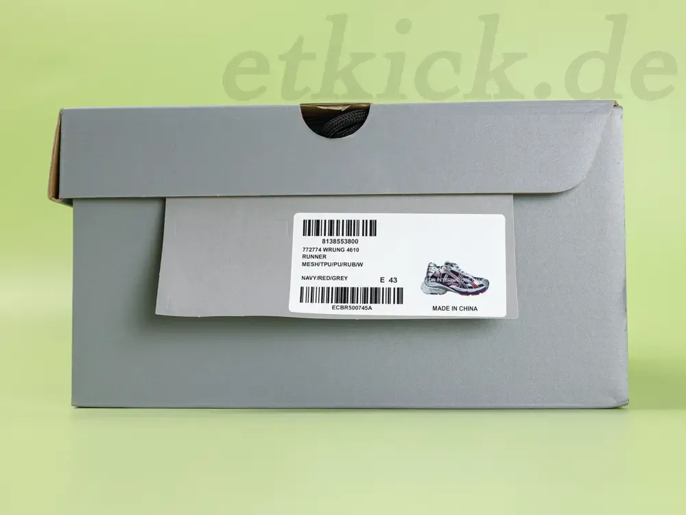 Balenciaga Mens Running Shoes With A Gradient Color Design In Navy Blue Red And Gray - Image 14