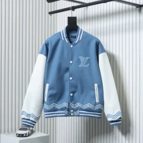 Baseball Uniform Consisting Of A Leather Patchwork Jacket With Embroidered Logo