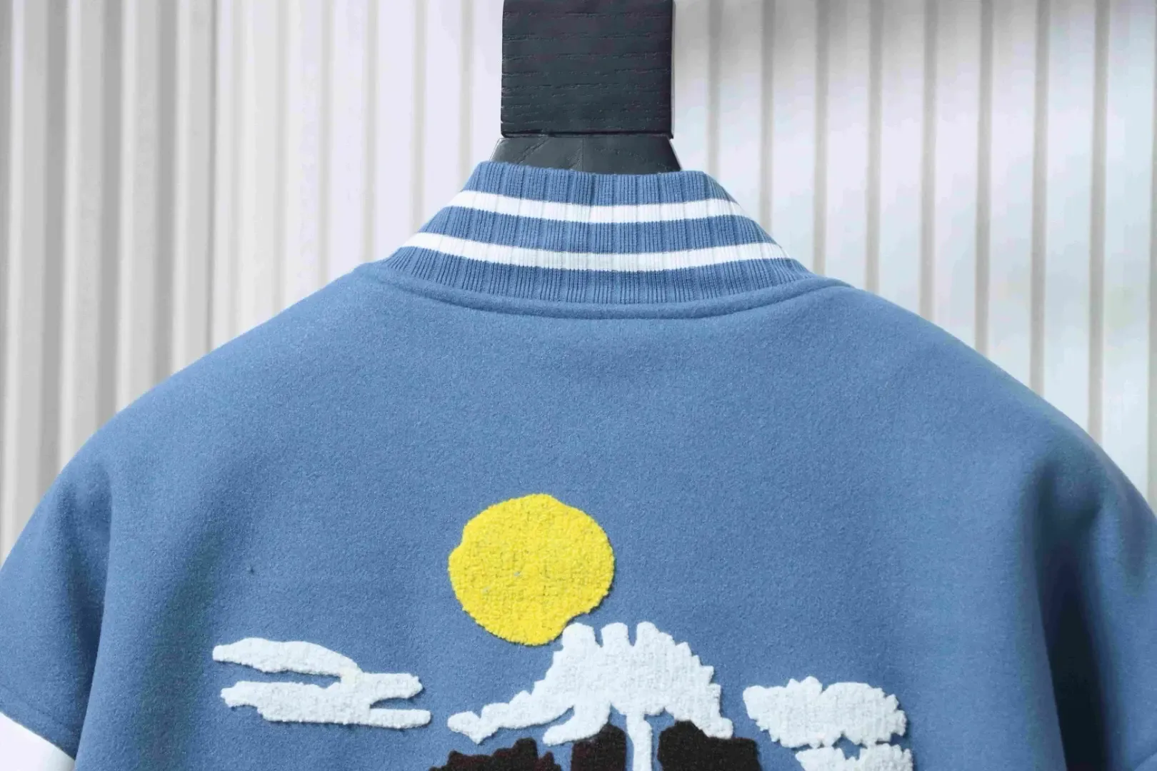 Baseball Uniform Consisting Of A Leather Patchwork Jacket With Embroidered Logo - Image 4