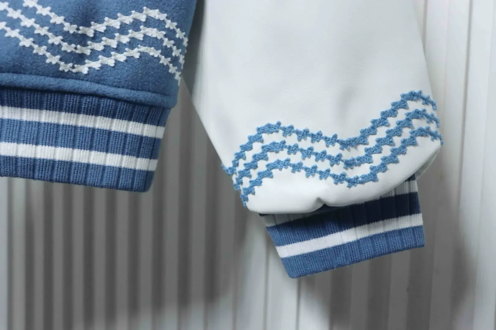 Baseball Uniform Consisting Of A Leather Patchwork Jacket With Embroidered Logo - Image 8