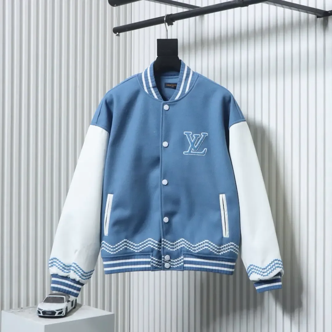 Baseball Uniform Consisting Of A Leather Patchwork Jacket With Embroidered Logo