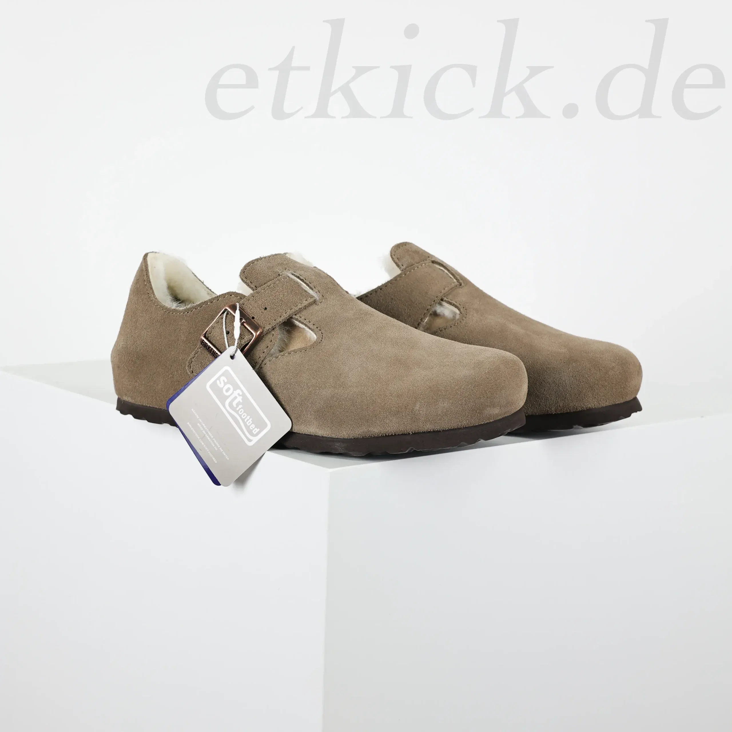 Birkenstock Unisex Shoes Made From London Wool Suede Leather Available In Various Colors - Image 2