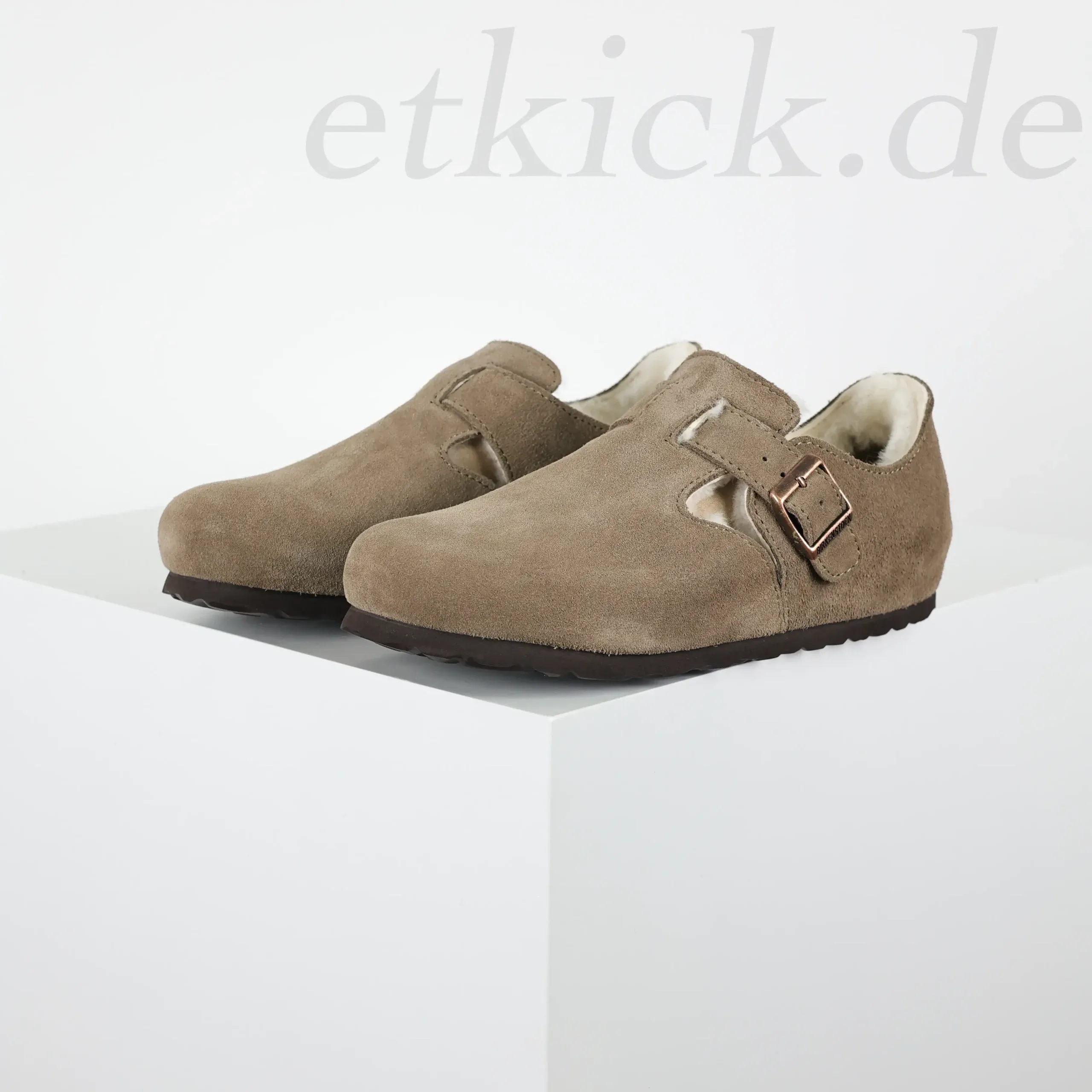 Birkenstock Unisex Shoes Made From London Wool Suede Leather Available In Various Colors - Image 3