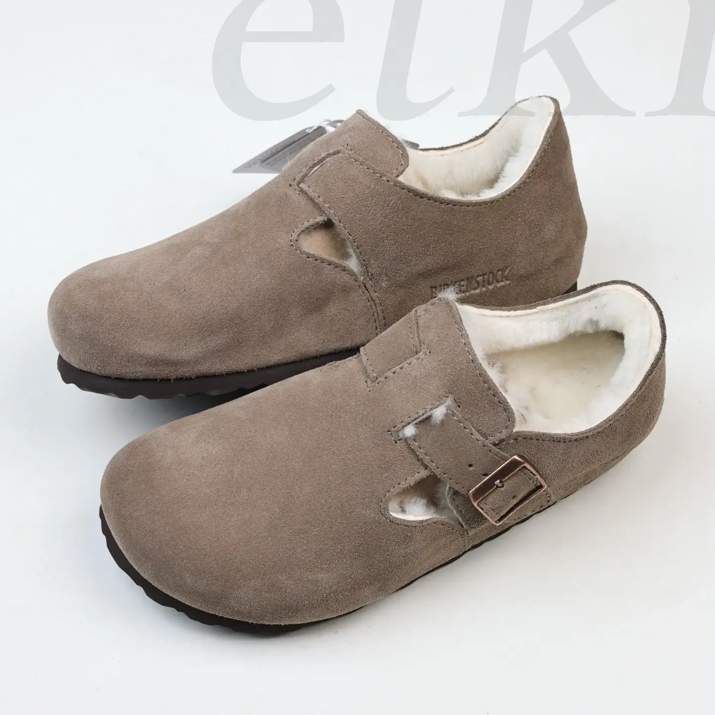 Birkenstock Unisex Shoes Made From London Wool Suede Leather Available In Various Colors - Image 6