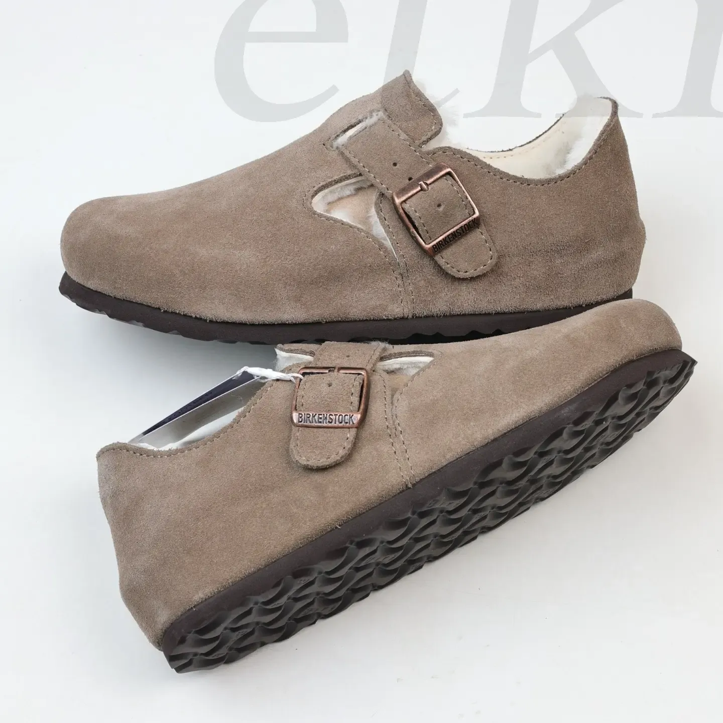 Birkenstock Unisex Shoes Made From London Wool Suede Leather Available In Various Colors - Image 7