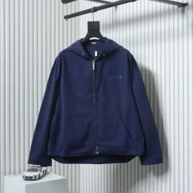 Canvas Hooded Jacket With Embroidered Logo And Chain Created In Collaboration With Other Designers