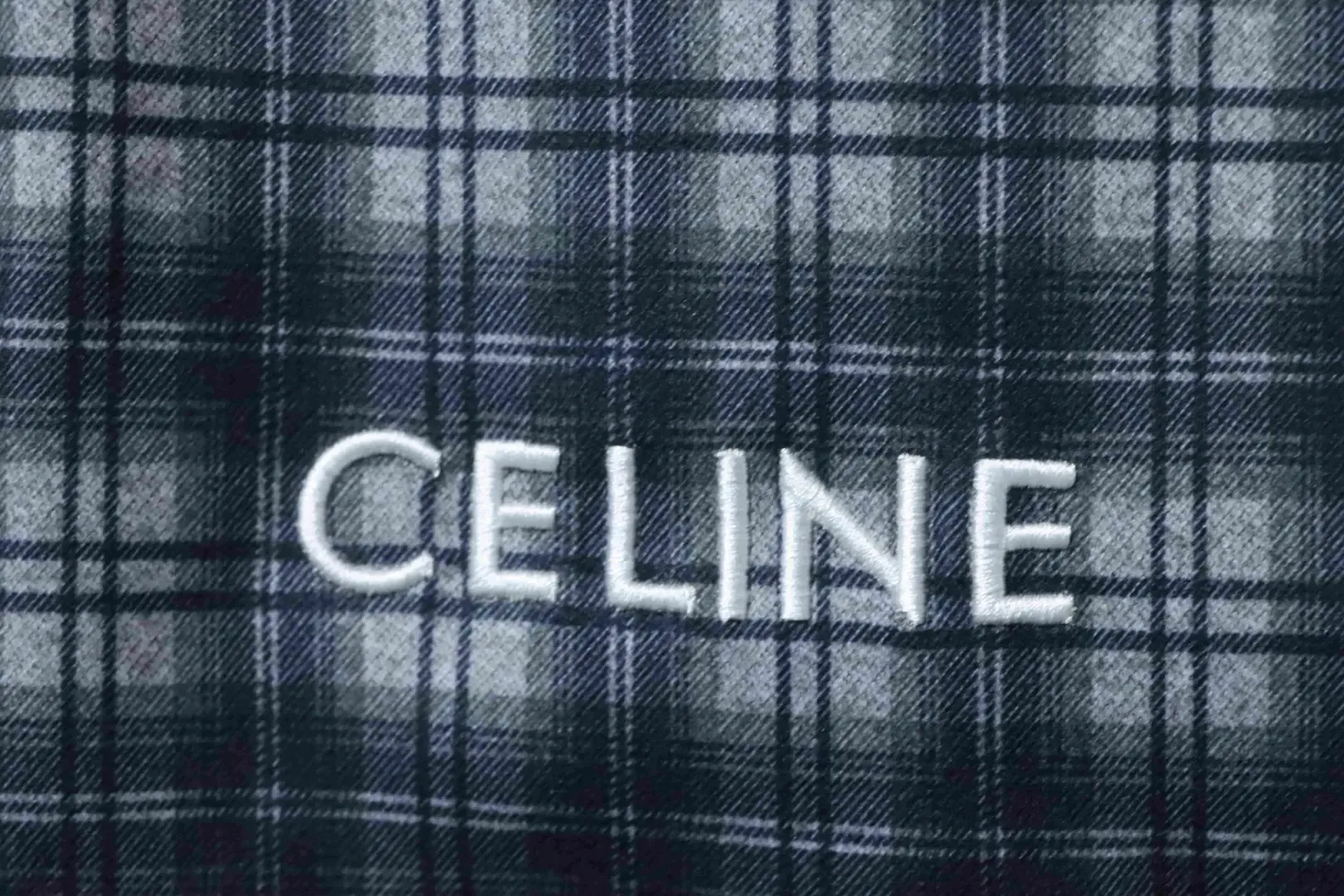 Celine Checked Cashmere And Cotton Coat With Hood - Image 7