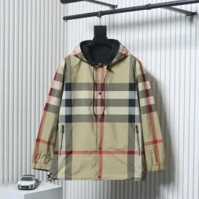 Classic, Reversible Trench Coat A Checkered Pattern.