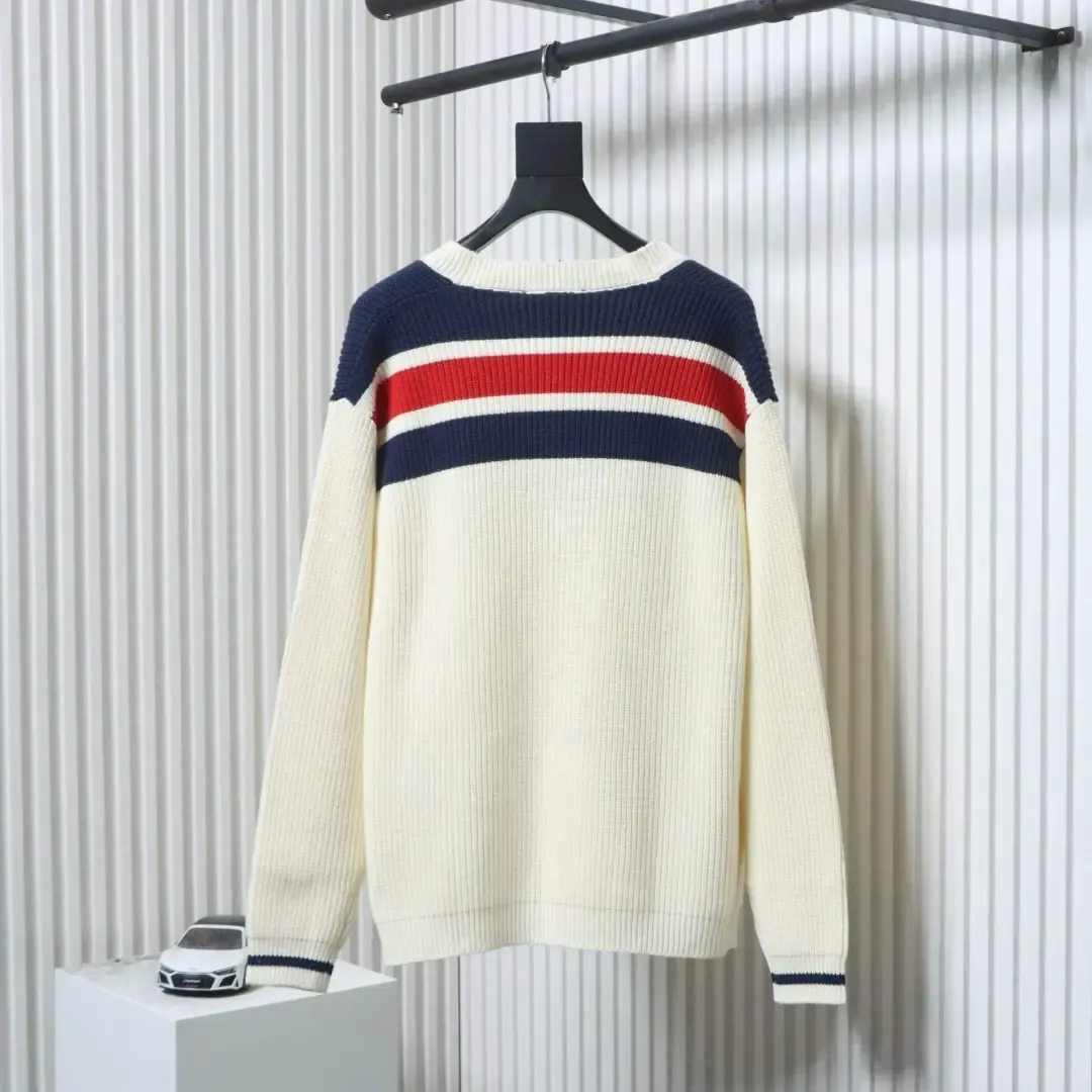 Color Blocked Striped Knitted Cardigan - Image 2
