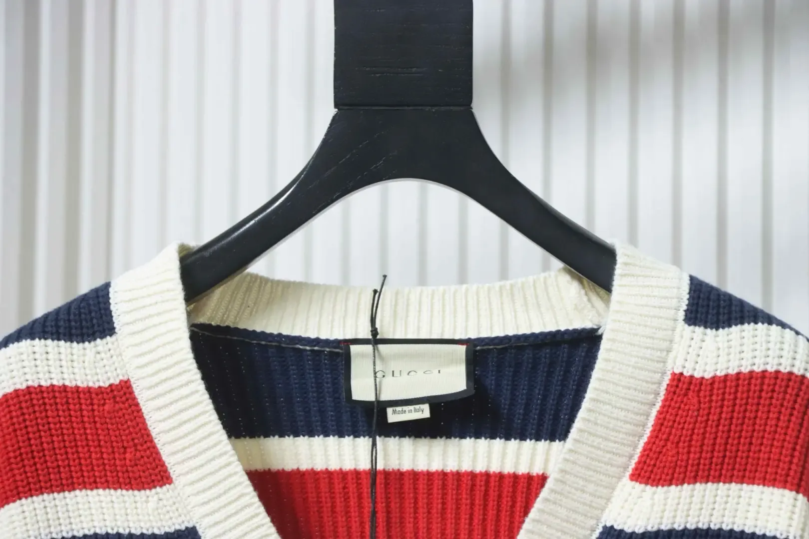 Color Blocked Striped Knitted Cardigan - Image 3