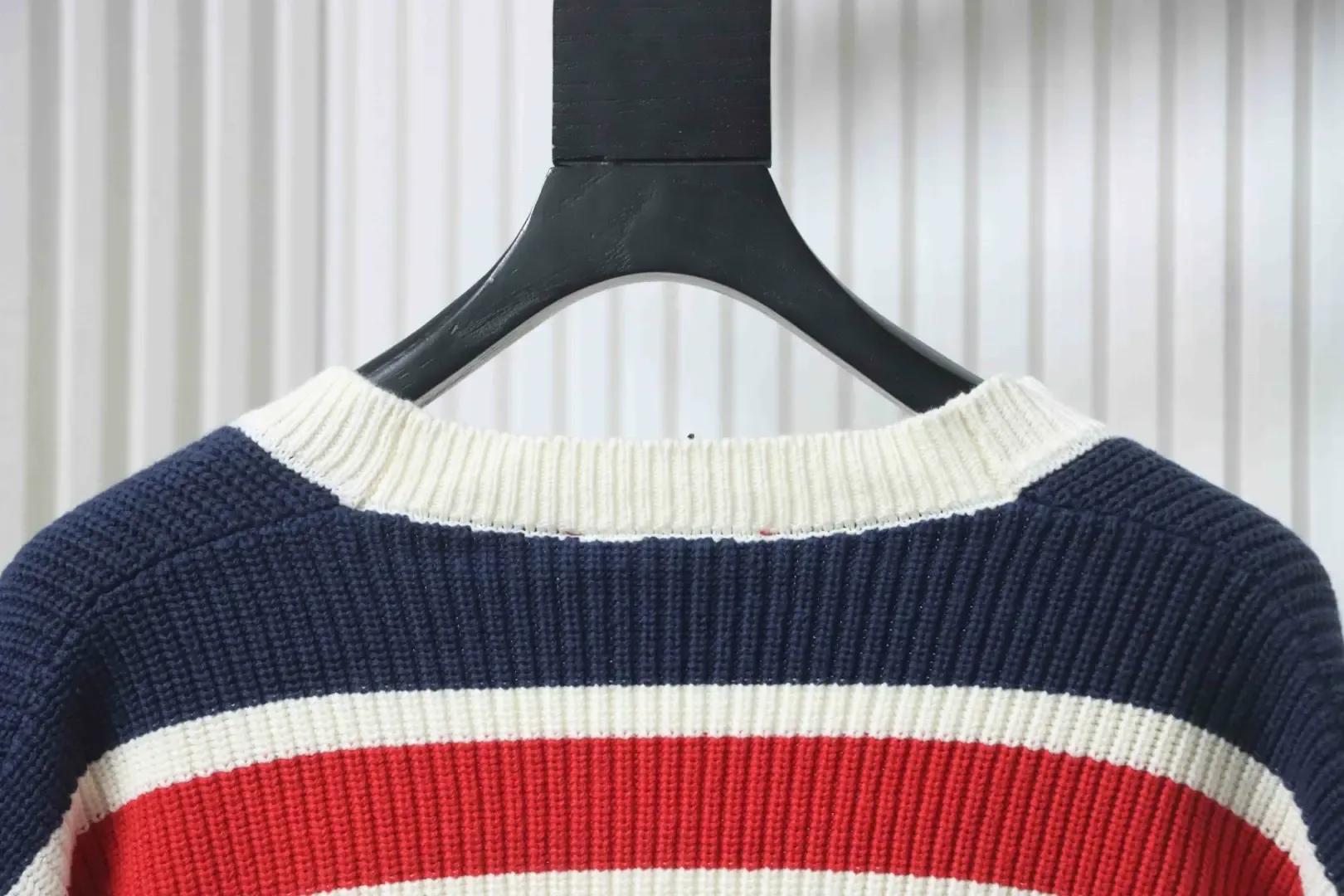 Color Blocked Striped Knitted Cardigan - Image 4