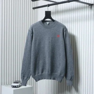 Crew Neck Sweater With Embroidered Logo On The Chest - etkick reps
