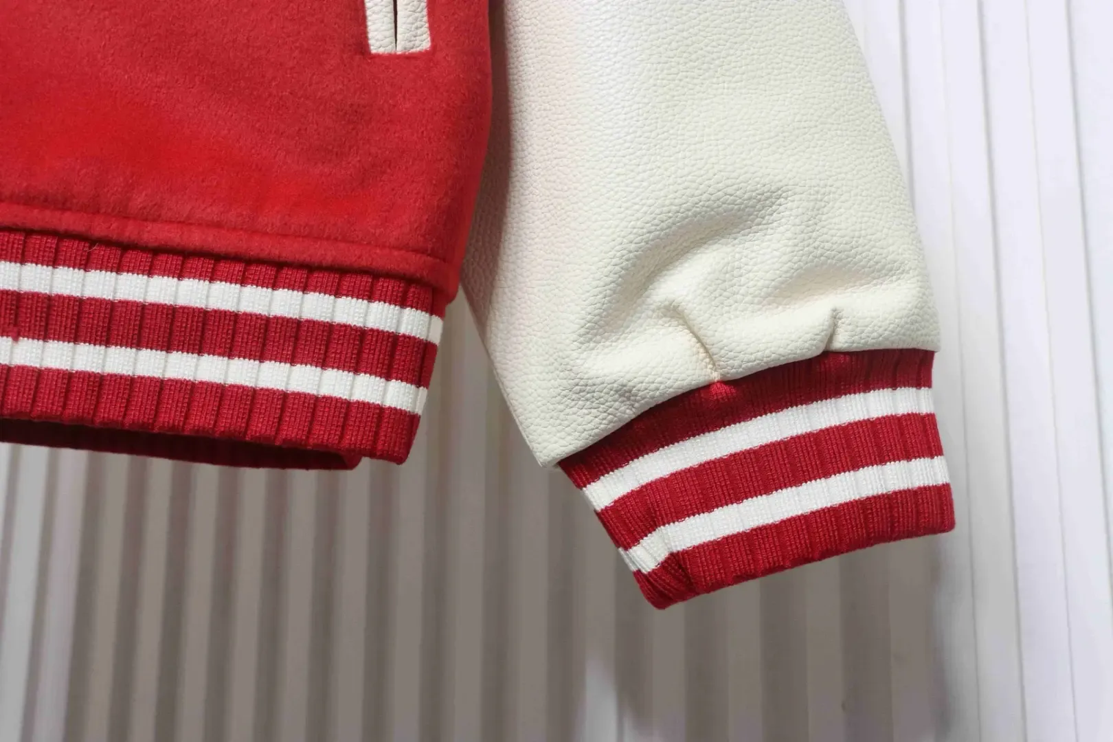 Cross Patchwork Baseball Jacket - Image 11