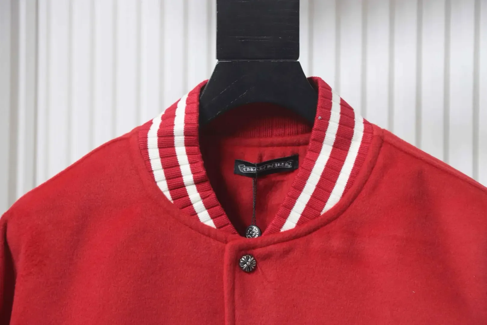 Cross Patchwork Baseball Jacket - Image 3