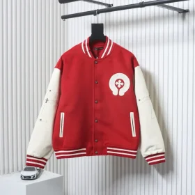 Cross Patchwork Baseball Jacket