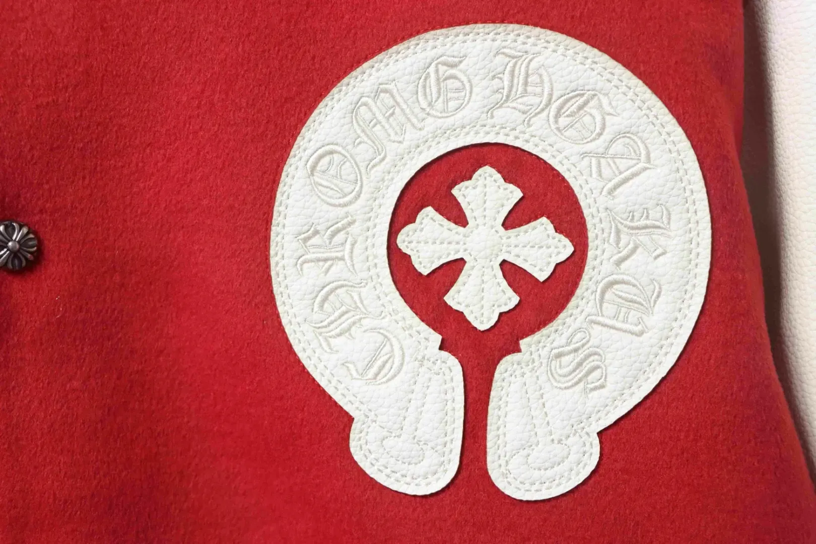 Cross Patchwork Baseball Jacket - Image 7