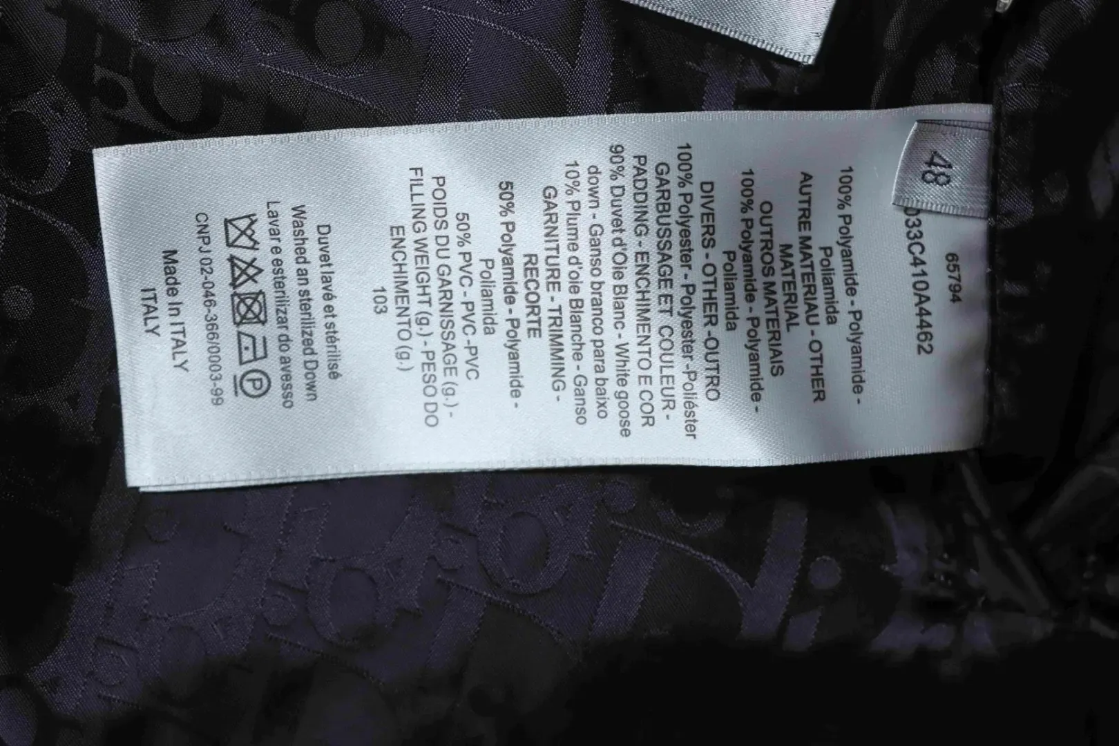 Down Jacket With Monogram Buttons And Zipper - Image 10