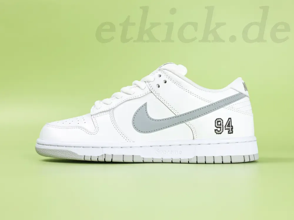 Dunk Low Supreme White Sneakers - Image 2
