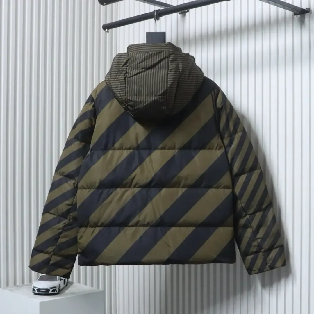 FD Reversible Down Jacket With Hood And FF Monogram - Image 2