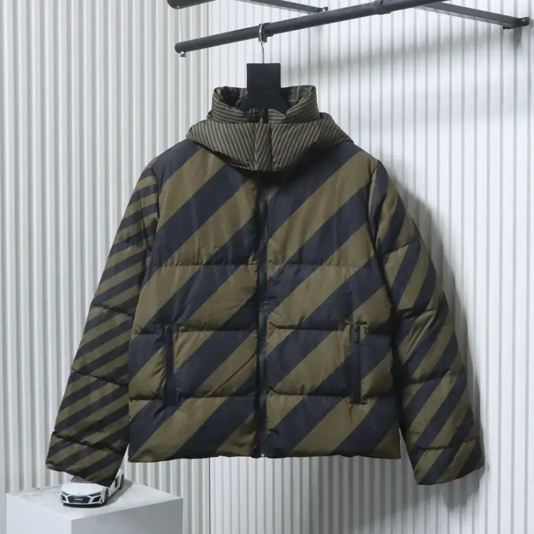 FD Reversible Down Jacket With Hood And FF Monogram