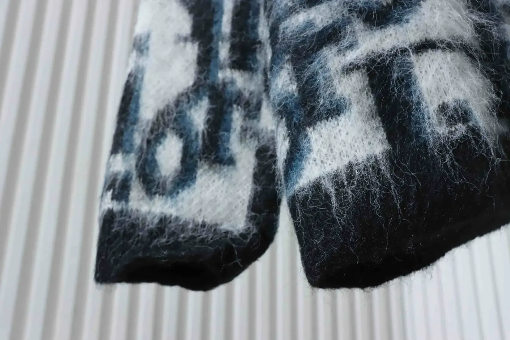 Monogrammed Jacquard Mohair Cardigan - Image 6