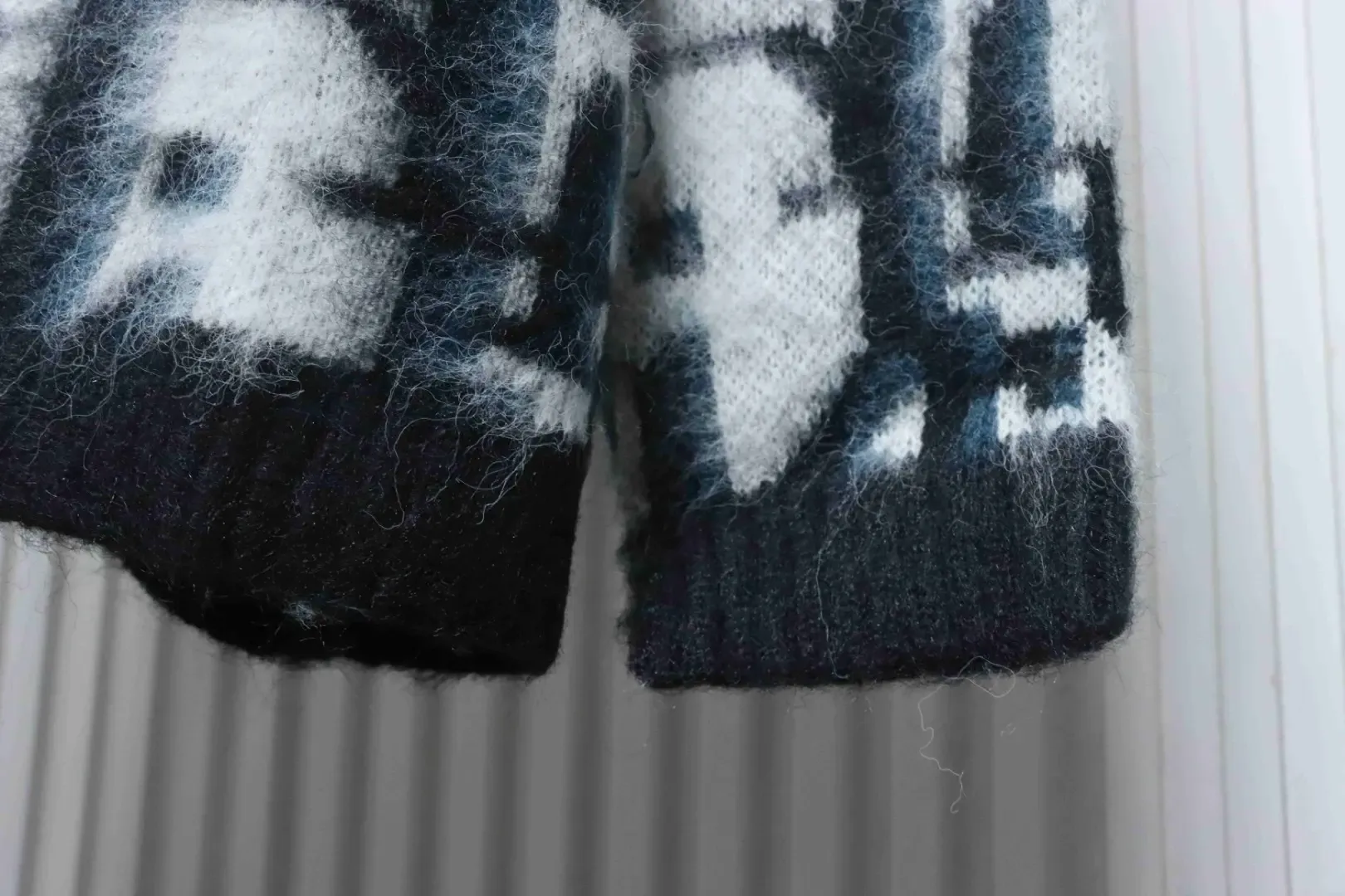 Monogrammed Jacquard Mohair Cardigan - Image 7