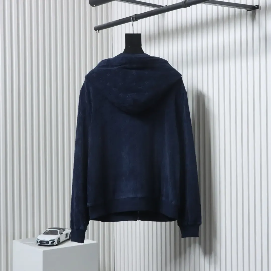 Monogrammed Terry Cloth Jacket With All Over Print And Zipper Closure - Image 2