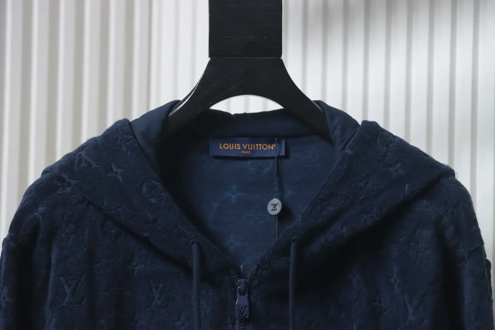 Monogrammed Terry Cloth Jacket With All Over Print And Zipper Closure - Image 3